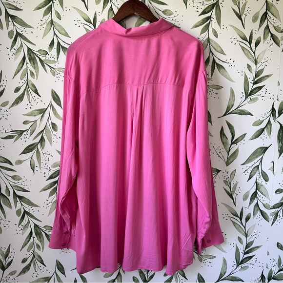 Torrid Drop Shoulder Button Front Shirt. 1X. Chateau Rose. NWT. - Picture 4 of 7